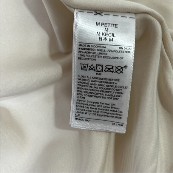 Gap Womens Cream Sherpa Cocoon Jacket MP Teddy Fleece Lined Cozy Fall Winter - Picture 5 of 10